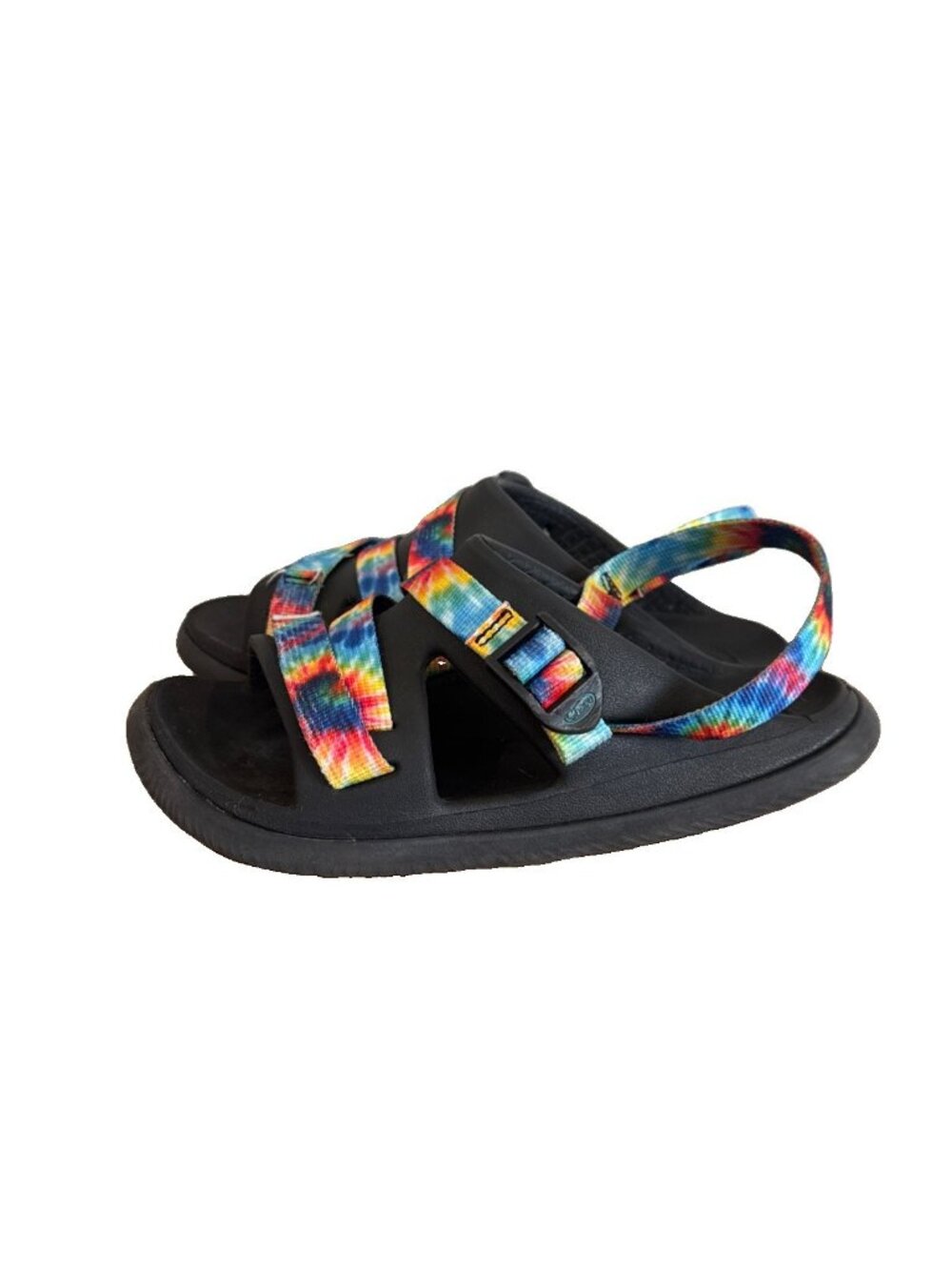 Chaco Sandals Kids Size 3 Chillos Dark Tie Dye Slip On Outdoors Sport Slide